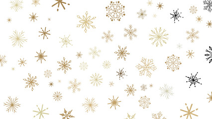 Sparkling Snowfall: Dynamic 3D Illustration of Falling Christmas Snowflakes