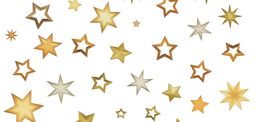 Obraz premium A repeating pattern of golden stars on a black background, creating a simple yet elegant design.