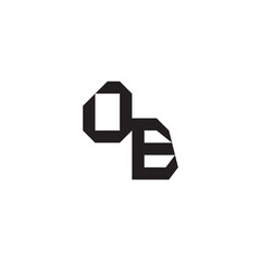 logo alphabet esport gaming  design modern futuristic OB Initial monogram sport Alphabet