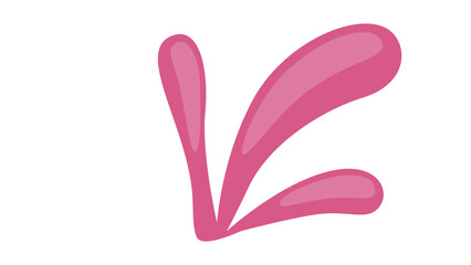 pink heart on white background