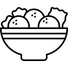 Bakso Meatballs Line Icon