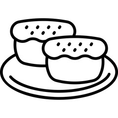 Pukis Cake Line Icon