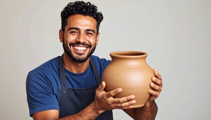hands of a potter at work