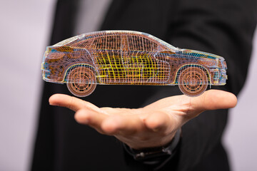 Futuristic car design concept.  Perfect for automotive, technology, and innovation projects.