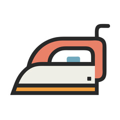 Simple line art illustration of a clothes iron