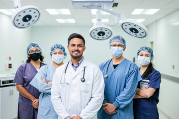 Medical Team Ready for Surgery in Modern Operating Room Setting