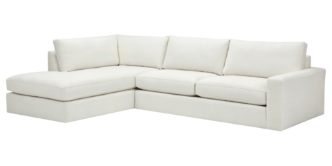 Cotton Sectional Sofa Cozy cotton sectional sofa for modern living, PNG on transparent background