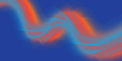 Obraz premium Abstract colourful backdrop design with smooth blue waves and fractal lines