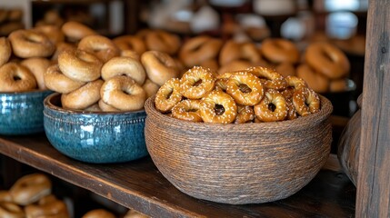 Assorted baked goods in bowls