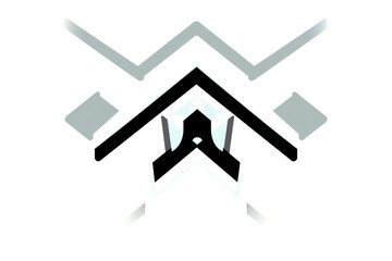 Geometric Logo Design with Abstract Shapes and Symmetrical Patterns