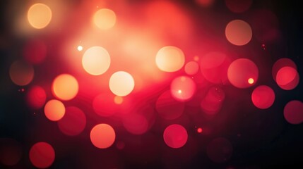 Abstract red bokeh blur background. Sparkling red dust abstract luxury decoration background.