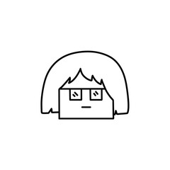 Cute Hair style doodle hand drawn