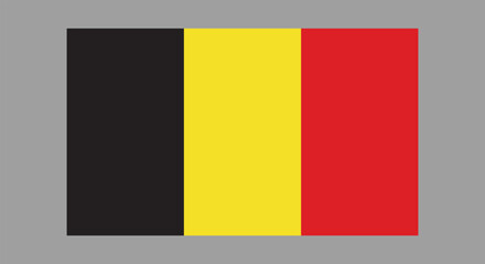 Fototapeta premium Belgium flag vector design and illustration , National flag of Belgium also with original color 
