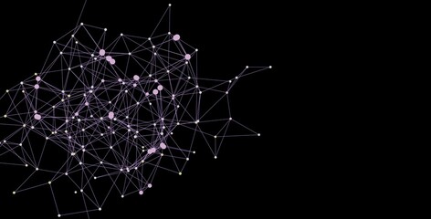 Abstract background with connecting dots and lines.  Perfect for technology, network, or connection concepts.