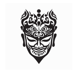 Indonesian Mask Image Vector and Vector Art on white background.