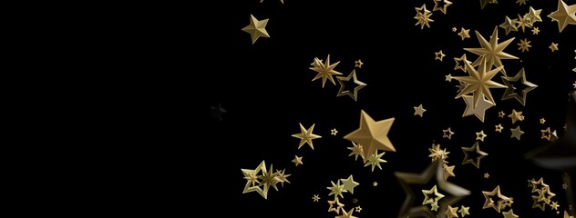 Elegant background with glittering gold stars. Perfect for holidays, celebrations, or luxury branding.