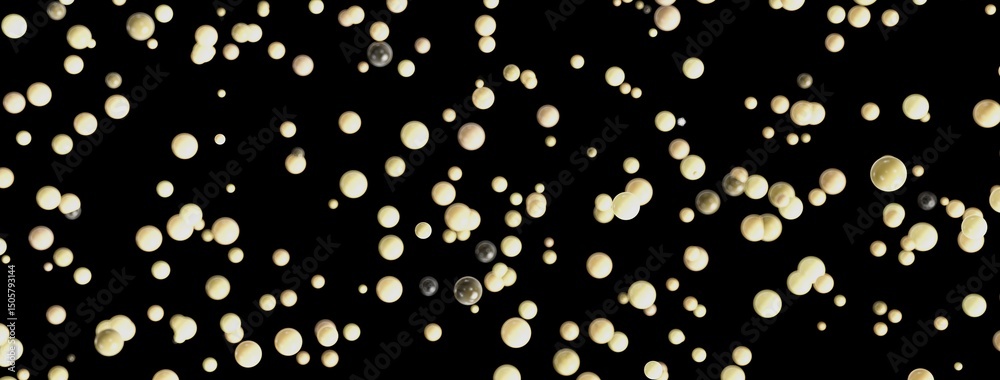 Aufkleber Beautiful abstract background with floating beige pearls. Perfect for various design projects.
