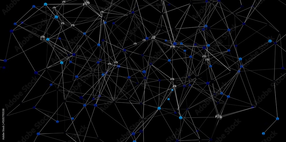 Poster abstract network background image with nodes and connections. ideal for technology, data, and connec