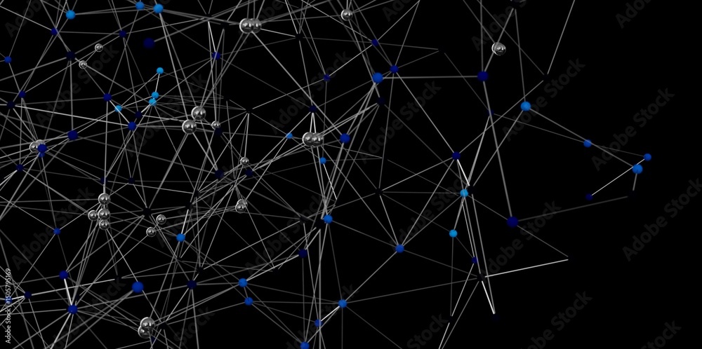 Leinwandbilder abstract image depicting a complex network. ideal for technology, connection, and data concepts.