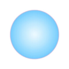 Fototapeta premium Glowing blue sphere with soft gradient effect creates calming and serene visual. smooth, circular shape and gentle color transition evoke sense of tranquility