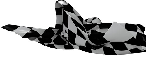 Abstract image of a checkered flag, crumpled and dramatic.  Perfect for sports, racing, or...