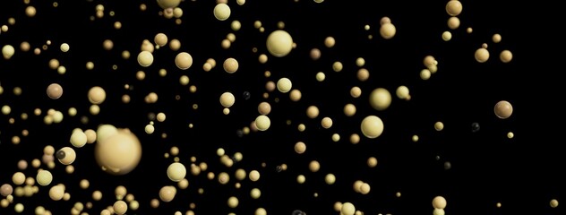 Beautiful abstract background with beige and tan spheres falling on black. Perfect for presentations, websites, and more!