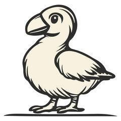 dodo, raphus cucullatus, animal, vector, transparent background, bird, beak, wildlife, feathers, nature, isolated, feather, wild, cute, exotic, colorful