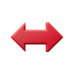 Red double arrow icon isolated on transparent background