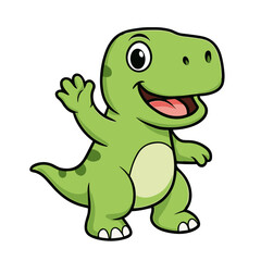 Cute T Rex Cartoon Mascot Tyrannosaurus Illustrations