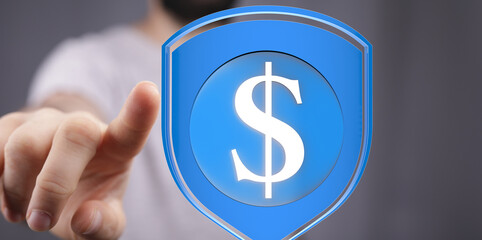 Protecting your money online.  Financial security, digital asset protection, online banking safety.