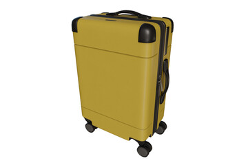 Modern Yellow Hardshell Suitcase 3D Model
