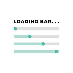 Loading bar. Download progress loader.