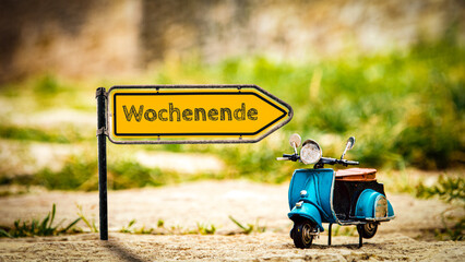 Signposts the direct way to Weekend