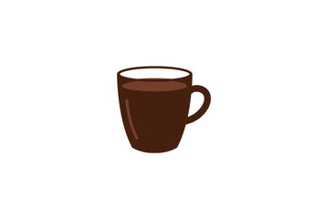 Obraz premium Pixel Art Illustration of Brown Coffee Cup Hot Beverage on Transparent