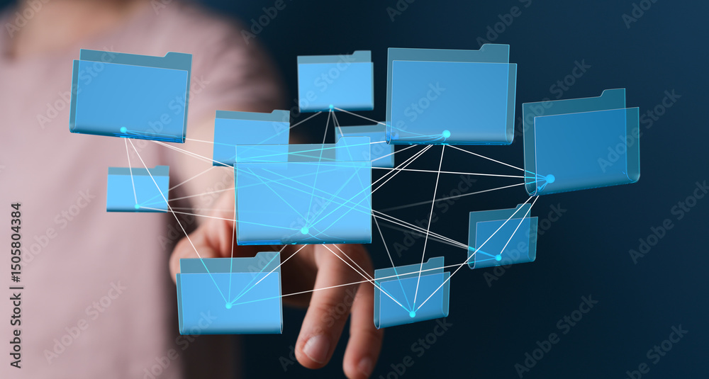 Poster Secure cloud storage, efficient file management, seamless data sharing & collaboration.