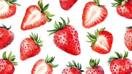 strawberry seamless background