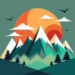 landscape with mountains
