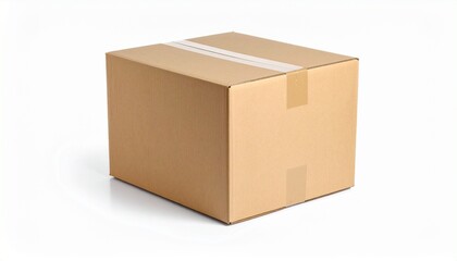 Fototapeta premium cardboard box isolated on white