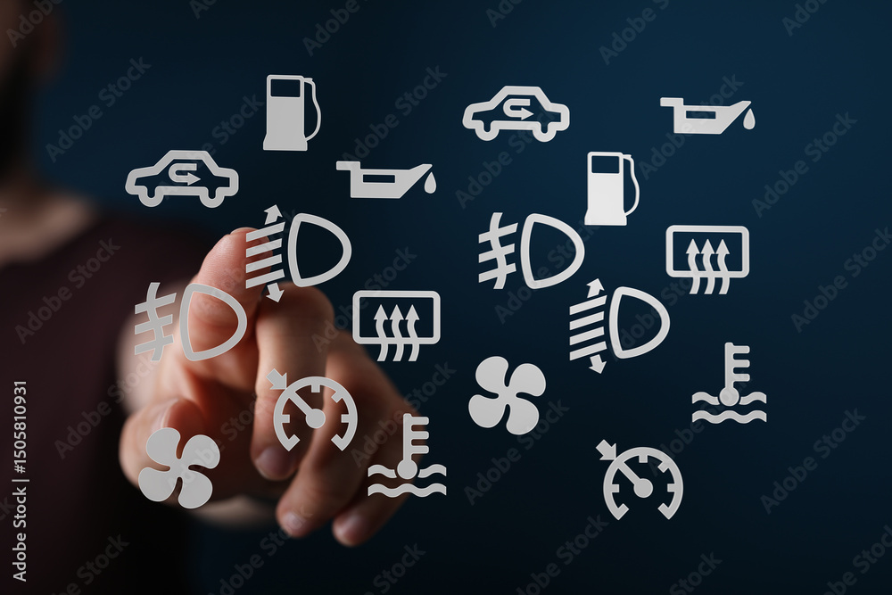 Aufkleber learn to identify and interpret common car dashboard warning lights. prevent costly repairs!