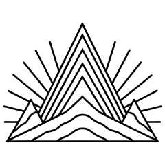 Golden Ridge line art vector