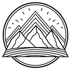 Golden Ridge line art vector