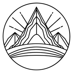 Golden Ridge line art vector