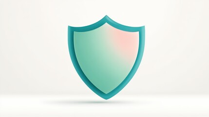 Clean and modern 3D thin-line safety icon, floating and isolated on bright white