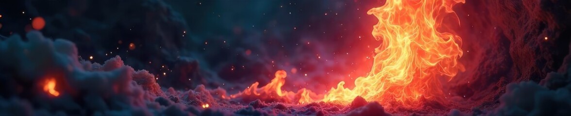 A mystical, ethereal flame dances in the darkness, casting an enchanting glow Intricate swirls of light and shadow create a mesmerizing spectacle of arcane energy , shadow, enigma
