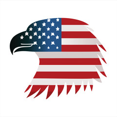 American bald eagle head patriotic symbol usa flag