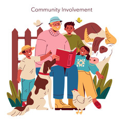 Slow Travel. Flat Vector Illustration