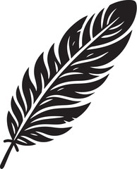 Obraz premium black Bird feather silhouette, vector design