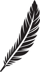 Obraz premium black Bird feather silhouette, vector design