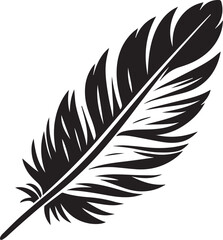 Fototapeta premium black Bird feather silhouette, vector design