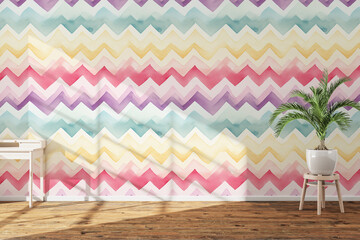 white wall with flowers